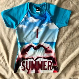 “I Love Summer” Rash guard • EUC